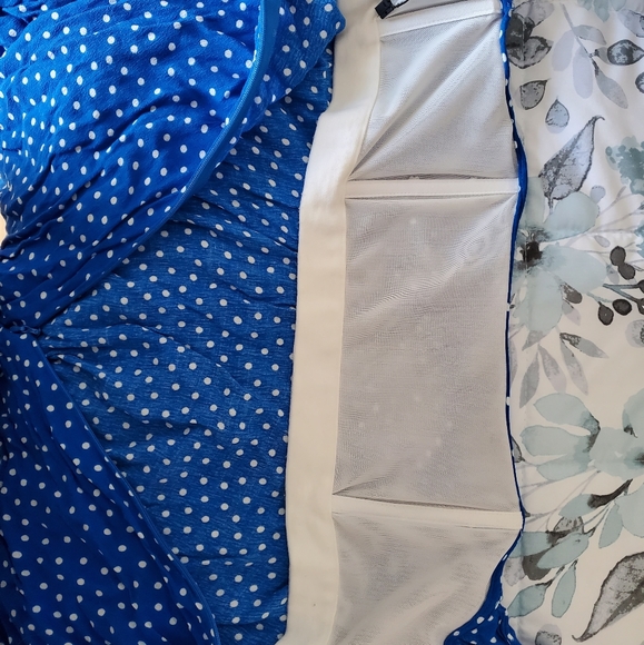 Zara blue polka dot off the shoulder summer top - Picture 5 of 8